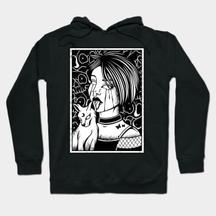 Goth Girl Tattoo Vintage Hoodie